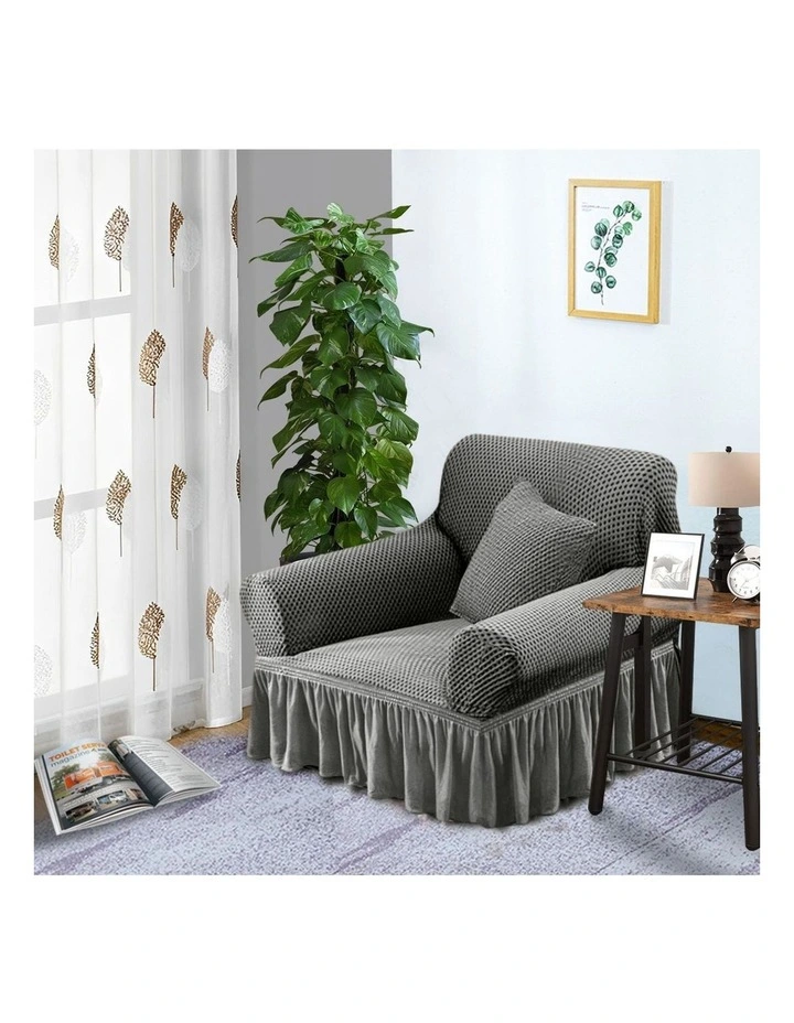 SOGA Sofa Cover 1-Seater Grey 90140cm image 3