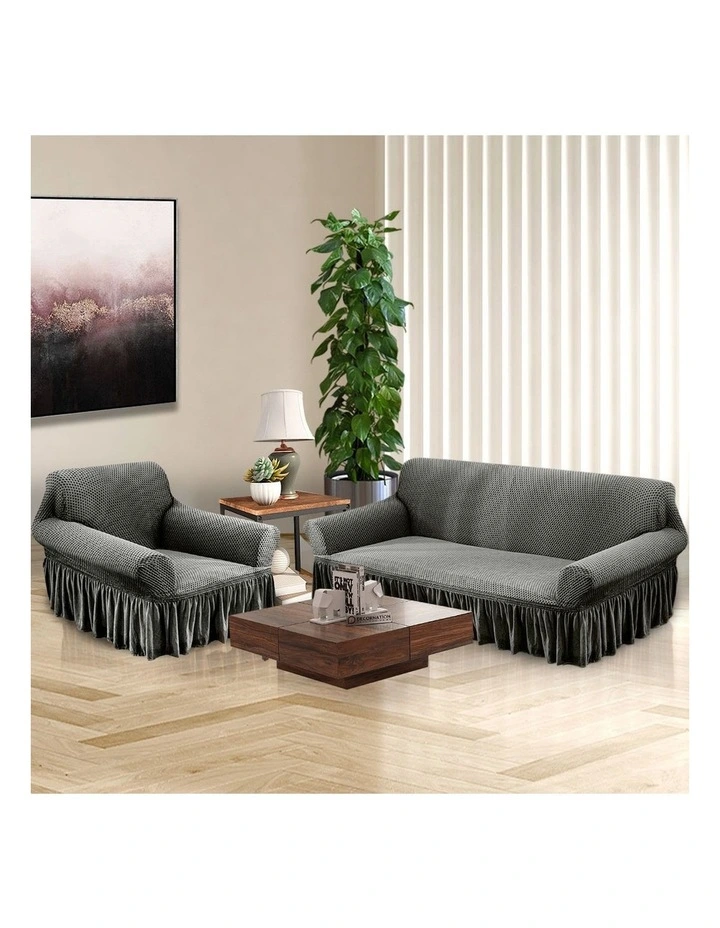 SOGA Sofa Cover 1-Seater Grey 90140cm image 4
