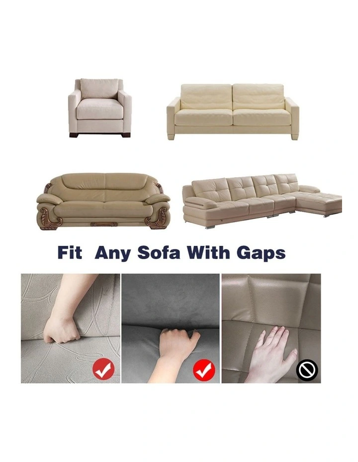 SOGA Sofa Cover 1-Seater Grey 90140cm image 5