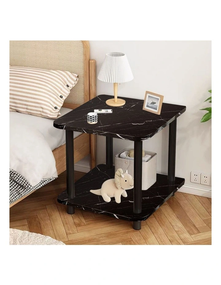 SOGA Ceramic Side Table 2 Pack 70cm Black image 3