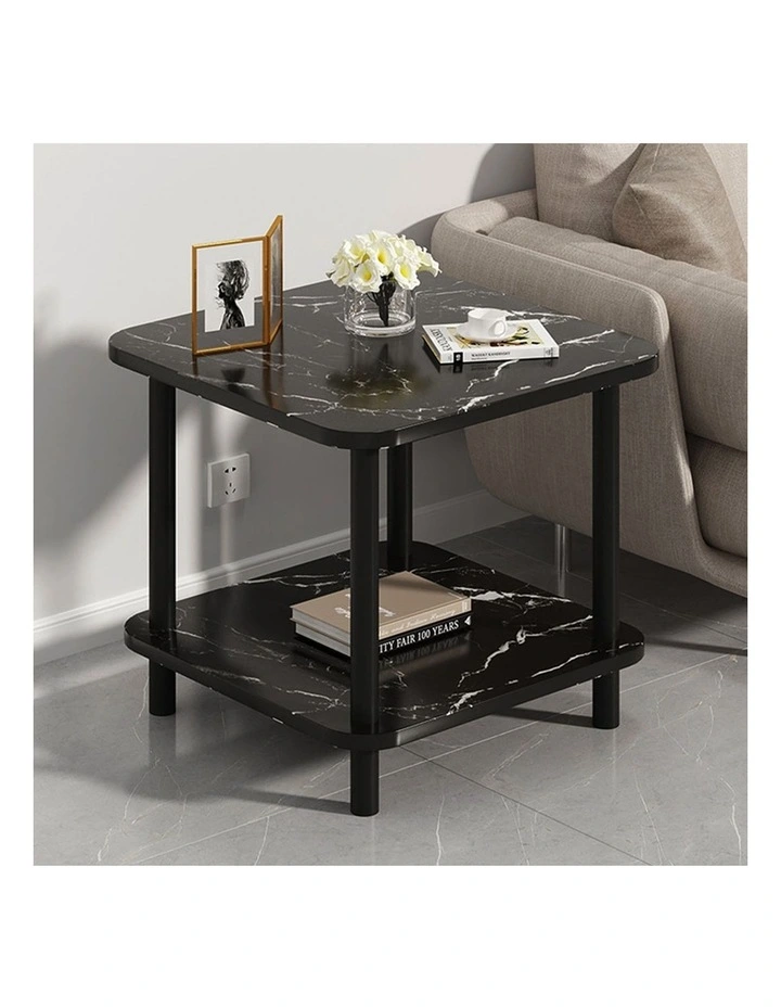 SOGA Ceramic Side Table 2 Pack 70cm Black image 4