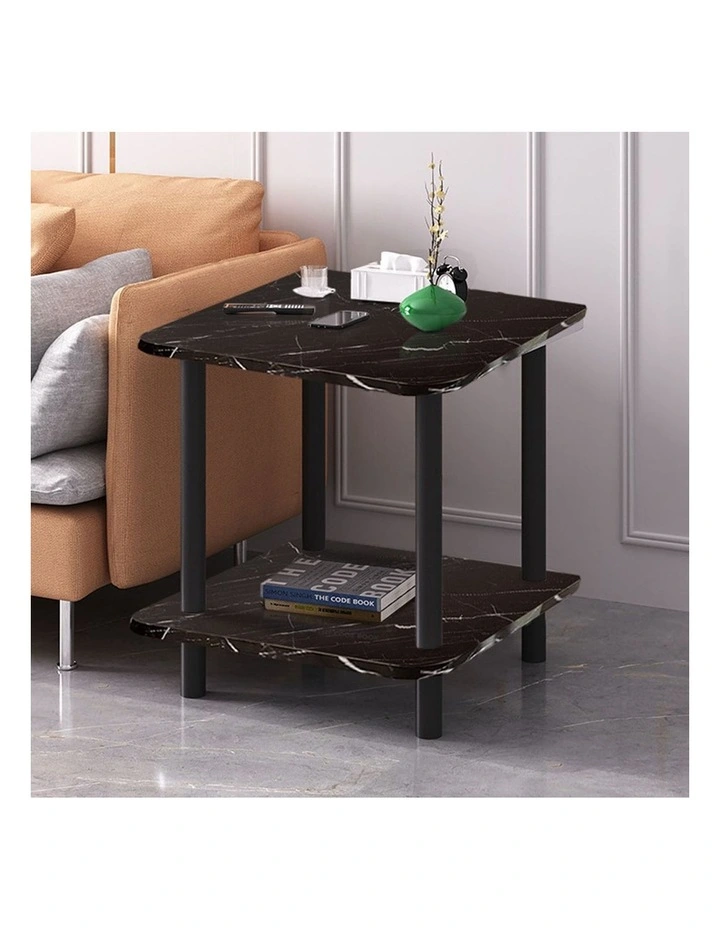 SOGA Ceramic Side Table 2 Pack 70cm Black image 7