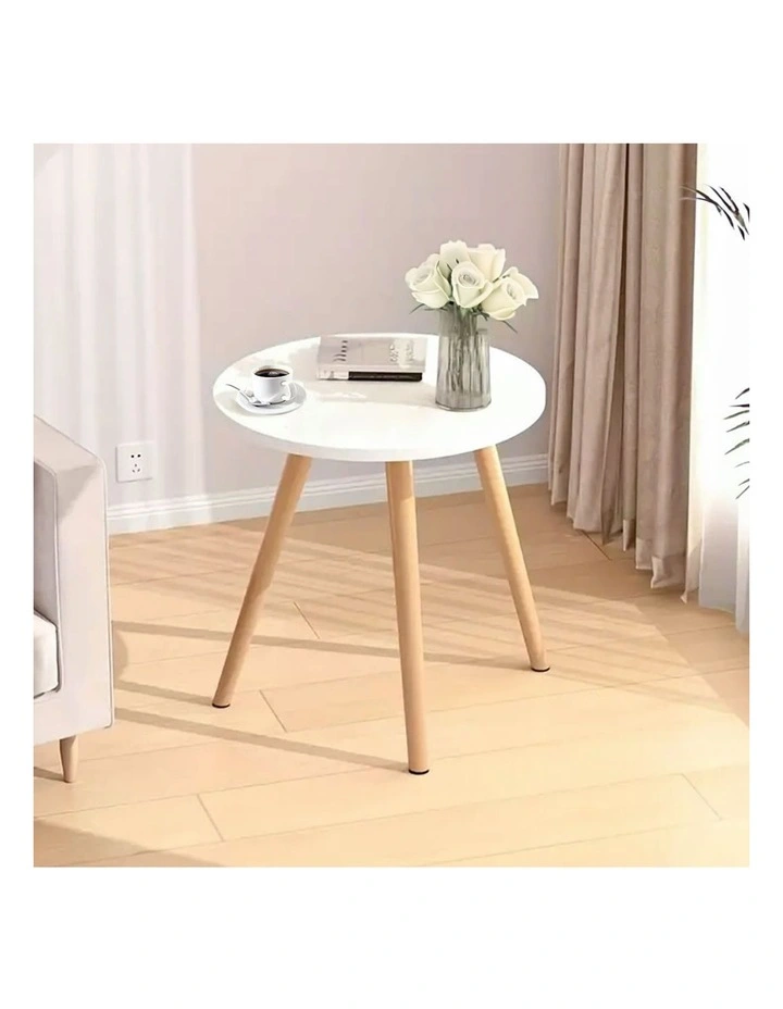 SOGA Side Tables 2 Pack 60cm White 72cm High image 4