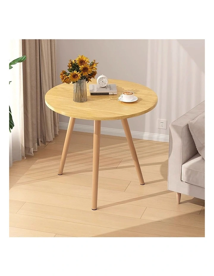 SOGA Side Tables 2 Pack 60cm Walnut 72cm High image 2