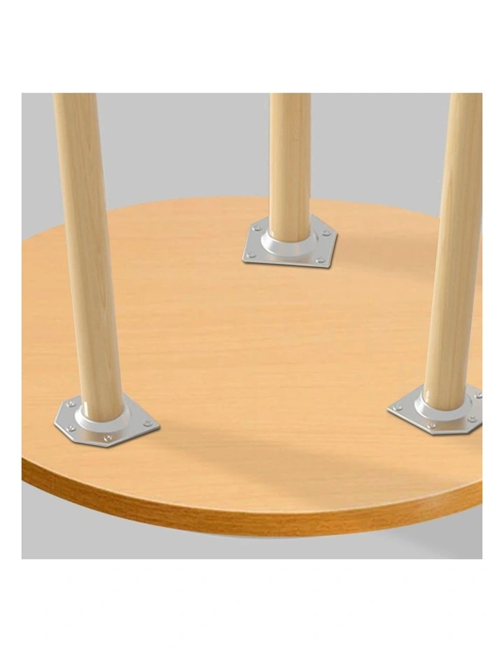 SOGA Side Tables 2 Pack 60cm Walnut 72cm High image 6