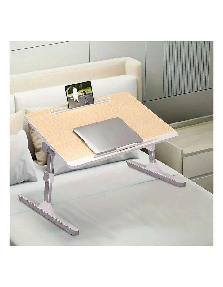 SOGA 2 Pack Foldable Laptop Bed Tables Wood 60 x 40cm image 2