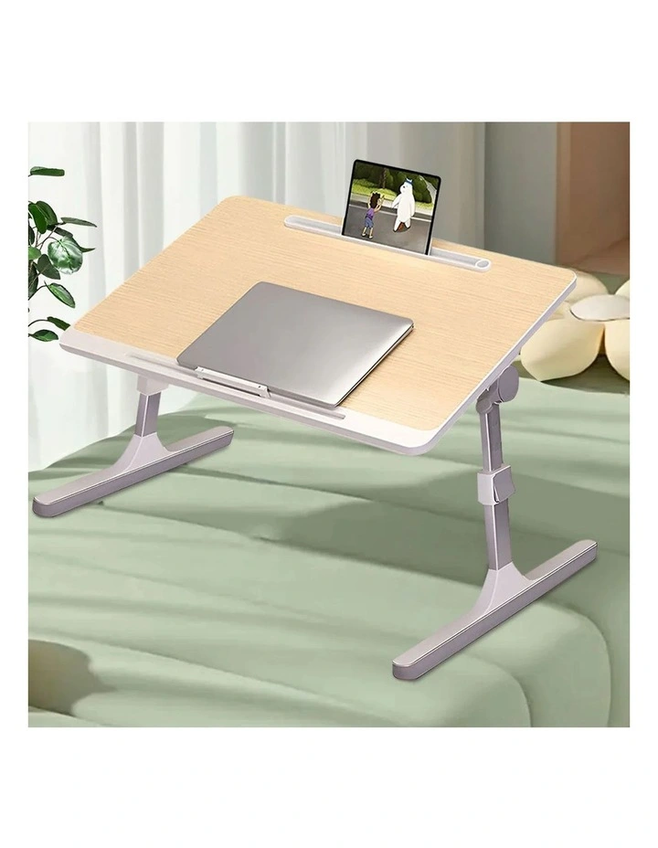 SOGA 2 Pack Foldable Laptop Bed Tables Wood 60 x 40cm image 3