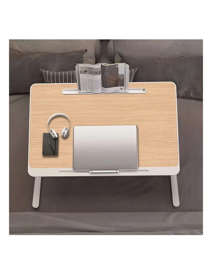 SOGA 2 Pack Foldable Laptop Bed Tables Wood 60 x 40cm image 4