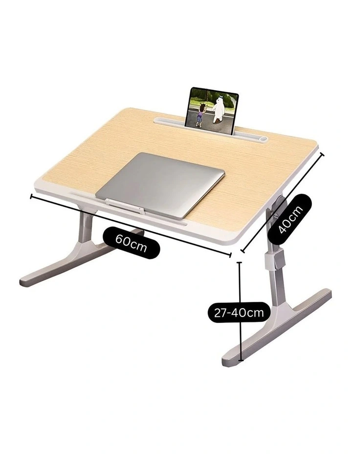SOGA 2 Pack Foldable Laptop Bed Tables Wood 60 x 40cm image 5