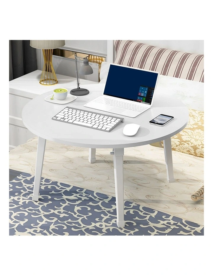 SOGA Small Portable Floor Table White image 3