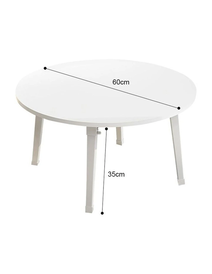 SOGA Small Portable Floor Table White image 4