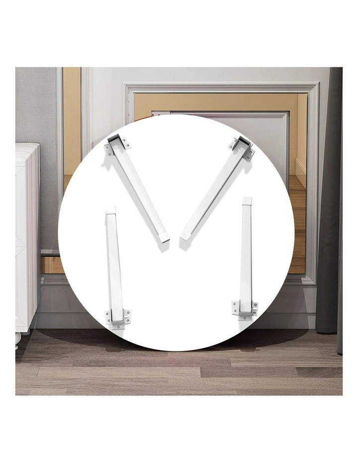 SOGA Small Portable Floor Table White image 5