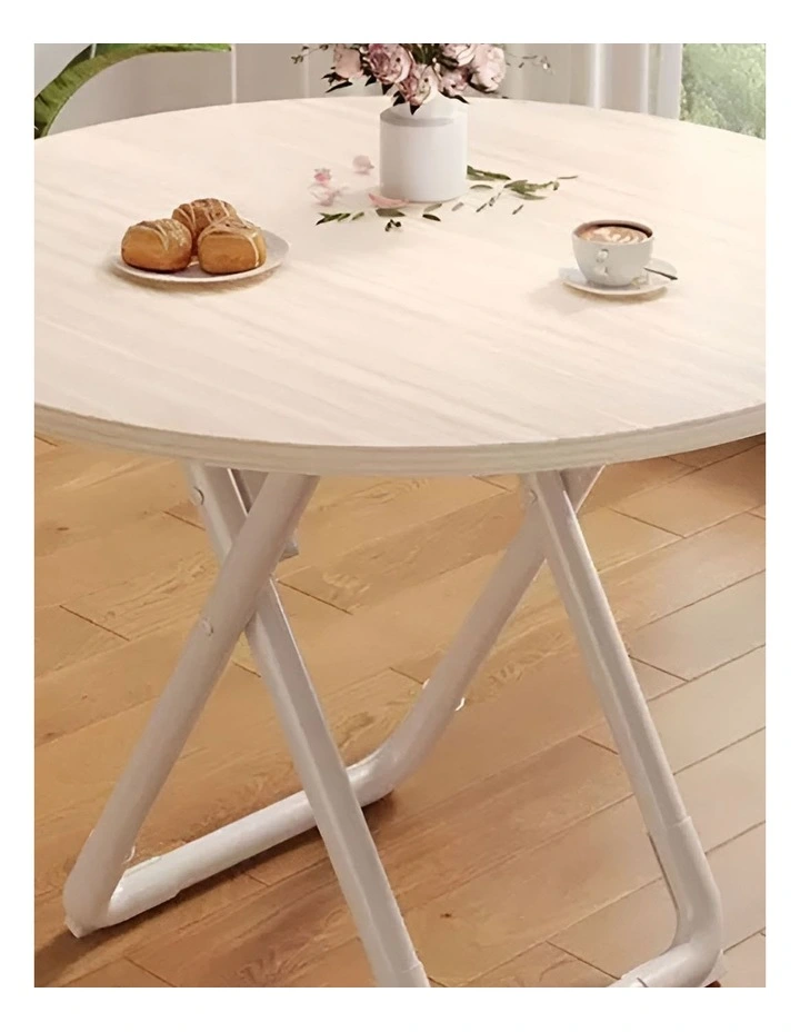 SOGA Round Dining Table 2 Pack 80cm Light Wood image 2