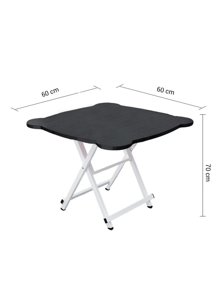 SOGA Cat Ear Folding Table Black image 5