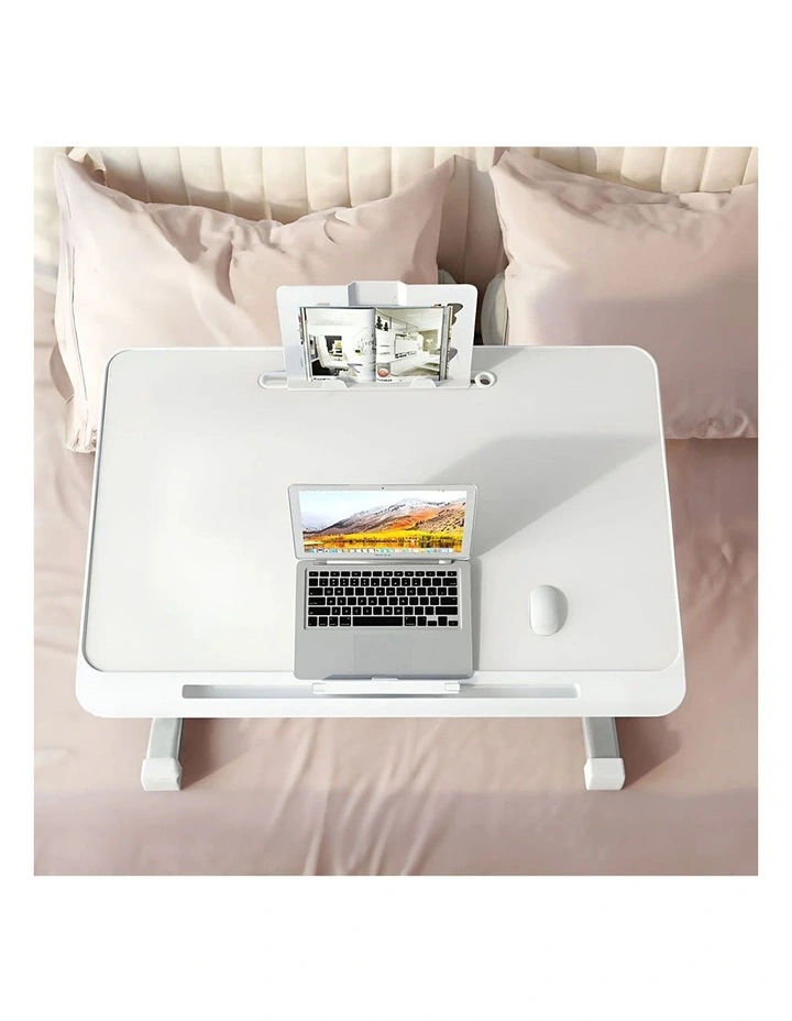 SOGA 2 Pack Foldable Laptop Bed Tables White 60 x 40cm image 5