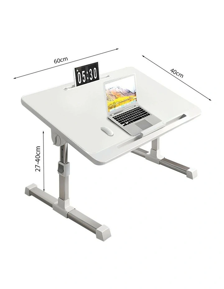 SOGA 2 Pack Foldable Laptop Bed Tables White 60 x 40cm image 6