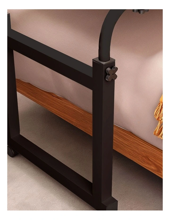 SOGA Adjustable Overbed Table 2 Pack 140 x 45cm Black image 3