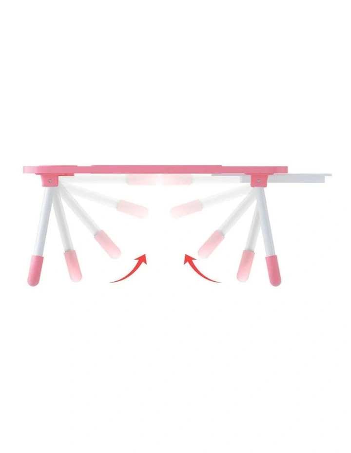SOGA Pink Foldable Adjustable Bed Sofa Laptop Study Table Mini Desk Notebook Stand Holder Home Desk image 4