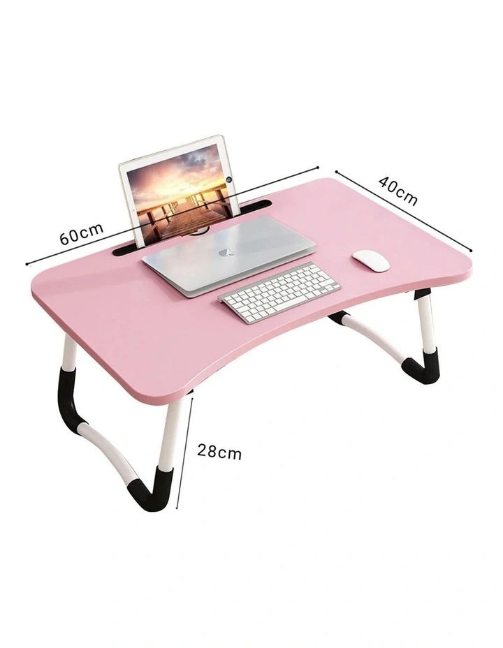 SOGA Pink Foldable Adjustable Bed Sofa Laptop Study Table Mini Desk Notebook Stand Holder Home Desk image 5