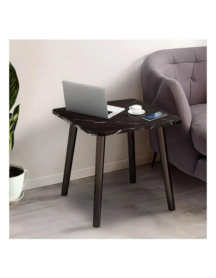 SOGA Ceramic Side Table 2 Pack 40cm Black image 3