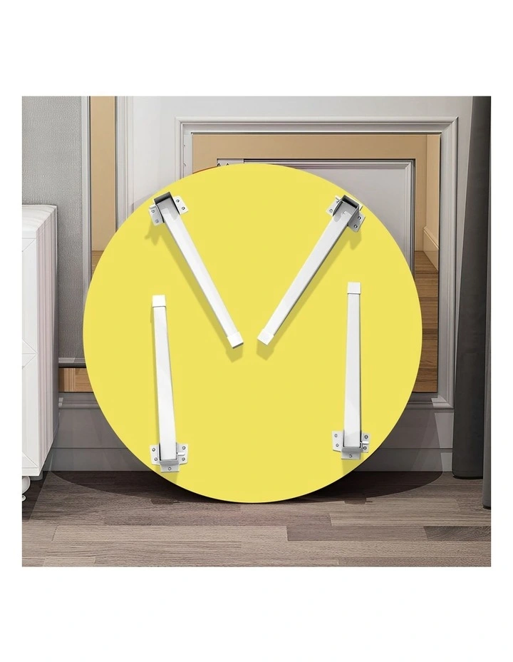 SOGA 2 Pack Small Portable Floor Tables Yellow image 4