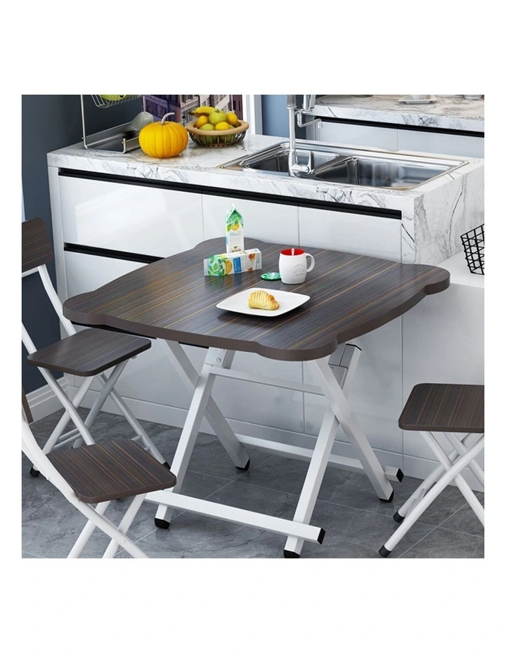 SOGA Folding Table 2 Pack 60 x 60cm Black Cat Ear image 3