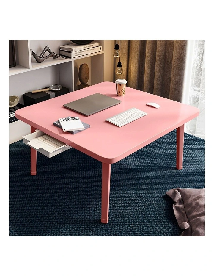 SOGA 2 Pack Portable Floor Tables Pink image 2
