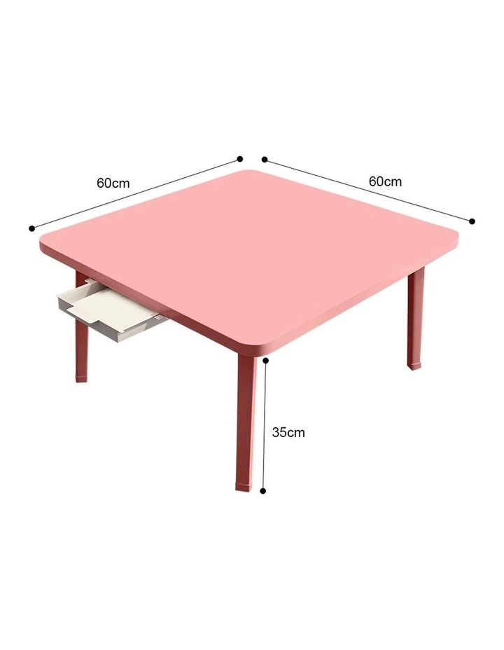 SOGA 2 Pack Portable Floor Tables Pink image 3