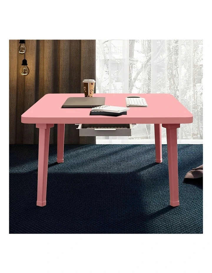 SOGA 2 Pack Portable Floor Tables Pink image 5