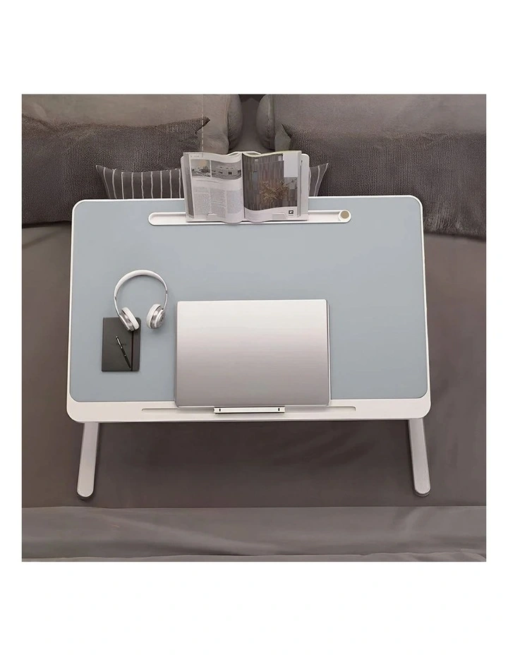 SOGA 2 Pack Foldable Laptop Bed Tables Grey 60 x 40cm image 4