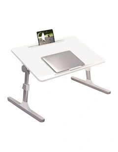 SOGA Foldable Laptop Bed Study Table White 60 x 40cm