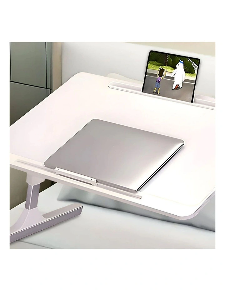 SOGA Foldable Laptop Bed Study Table White 60 x 40cm image 2