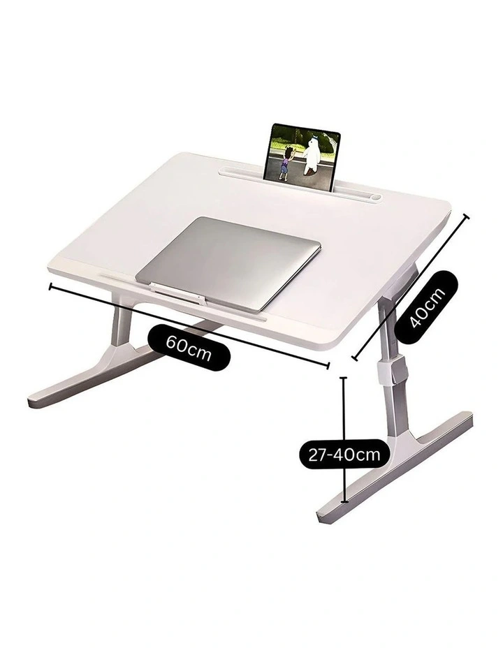 SOGA Foldable Laptop Bed Study Table White 60 x 40cm image 7