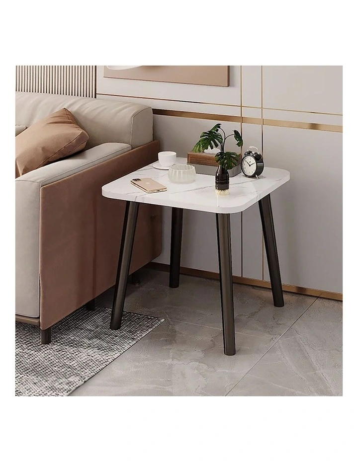 SOGA Ceramic Side Table 2 Pack 40cm White image 2