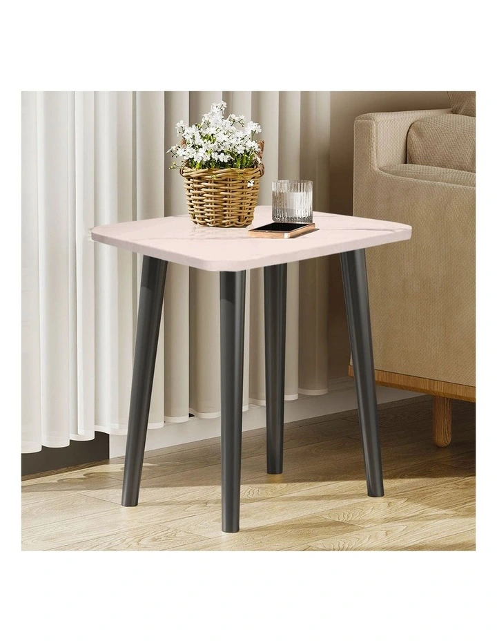 SOGA Ceramic Side Table 2 Pack 40cm White image 4