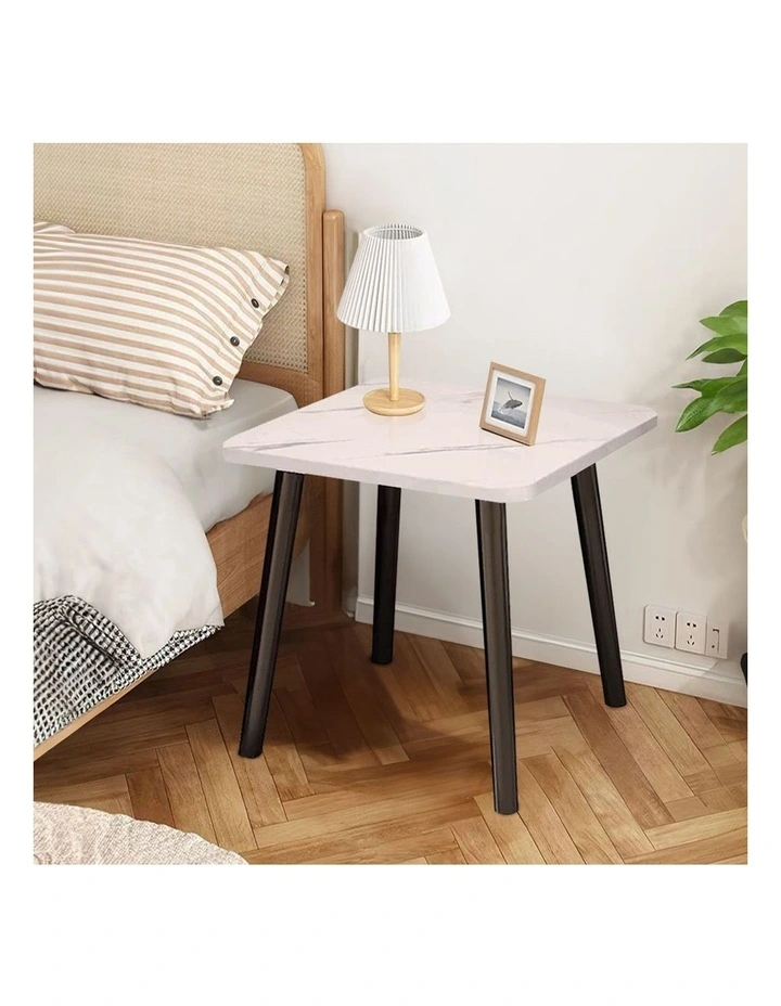 SOGA Ceramic Side Table 2 Pack 40cm White image 7