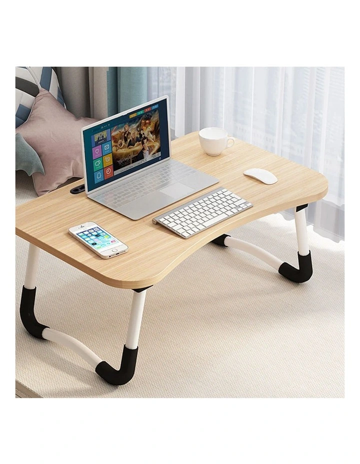 SOGA Walnut Foldable Adjustable Bed Sofa Laptop Study Table Mini Desk Notebook Stand Holder image 3