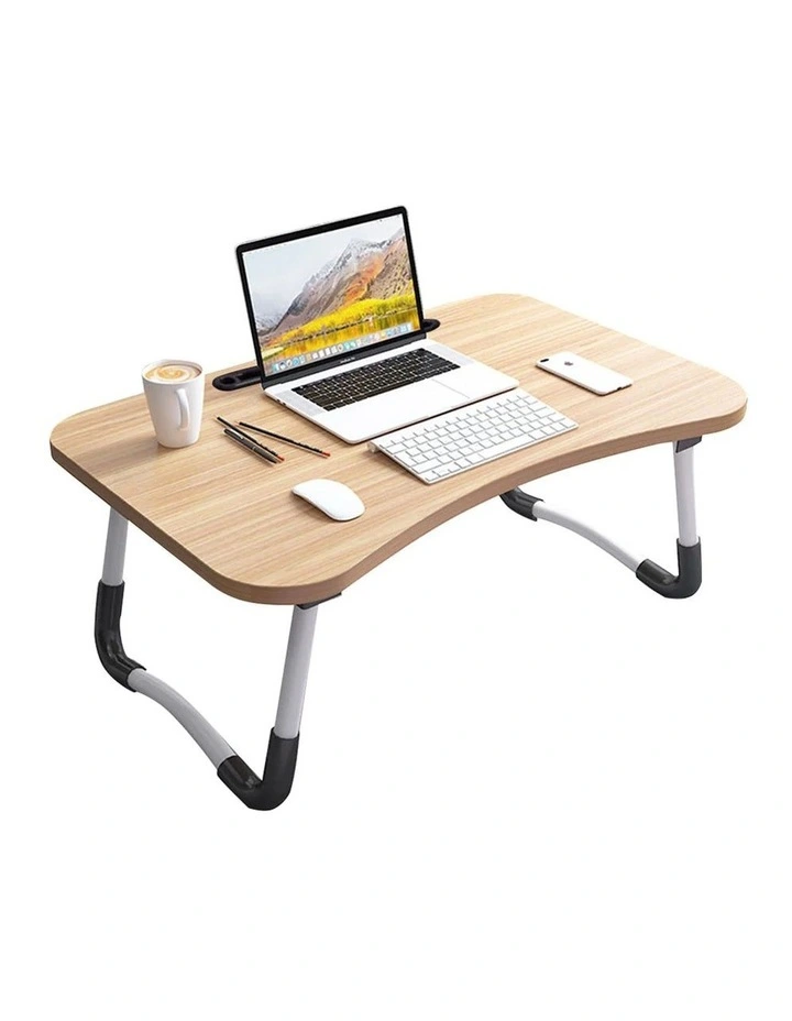 SOGA Walnut Foldable Adjustable Bed Sofa Laptop Study Table Mini Desk Notebook Stand Holder image 6