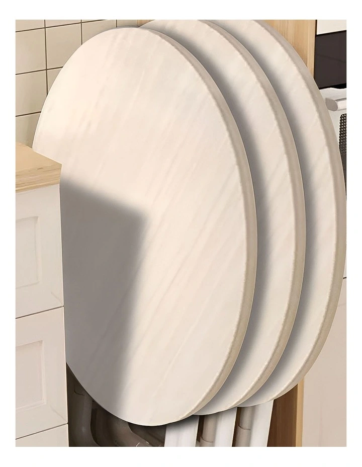 SOGA Round Dining Table 80cm Light Wood image 4