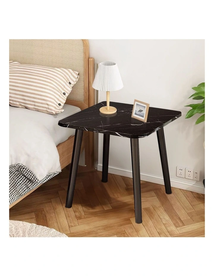 SOGA Ceramic Side Table 40cm Black image 6