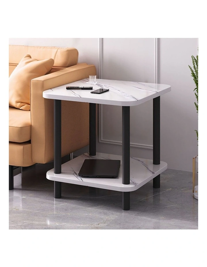 SOGA Ceramic Side Table 2 Pack 70cm White image 4