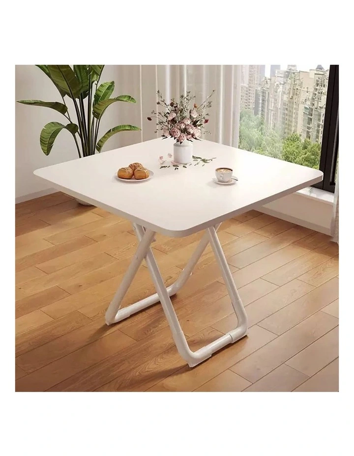 SOGA Square Dining Table 2 Pack 80cm White image 2