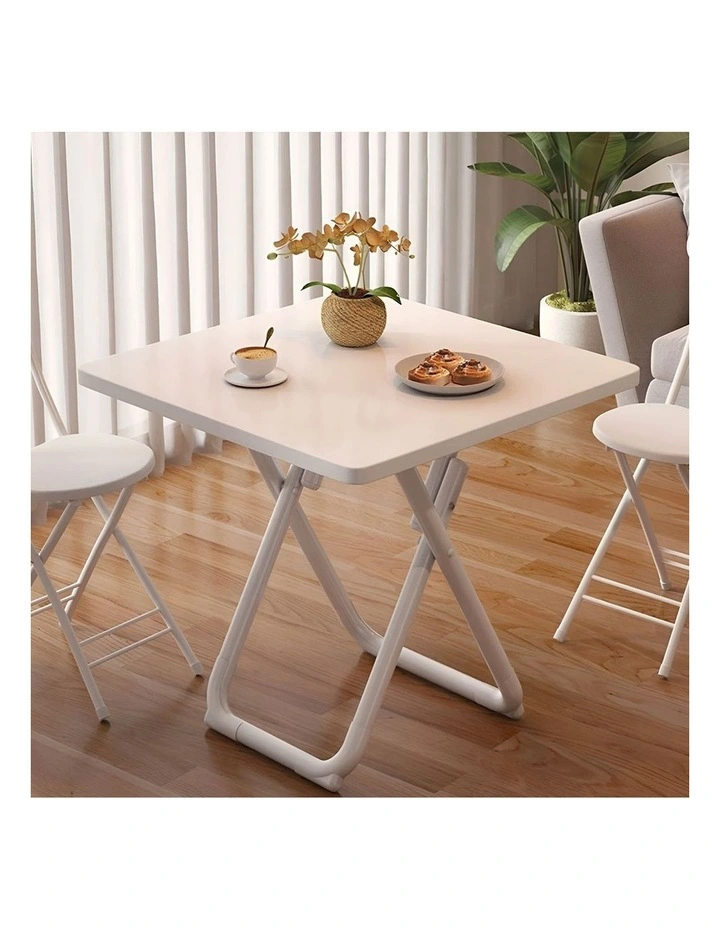 SOGA Square Dining Table 2 Pack 80cm White image 4