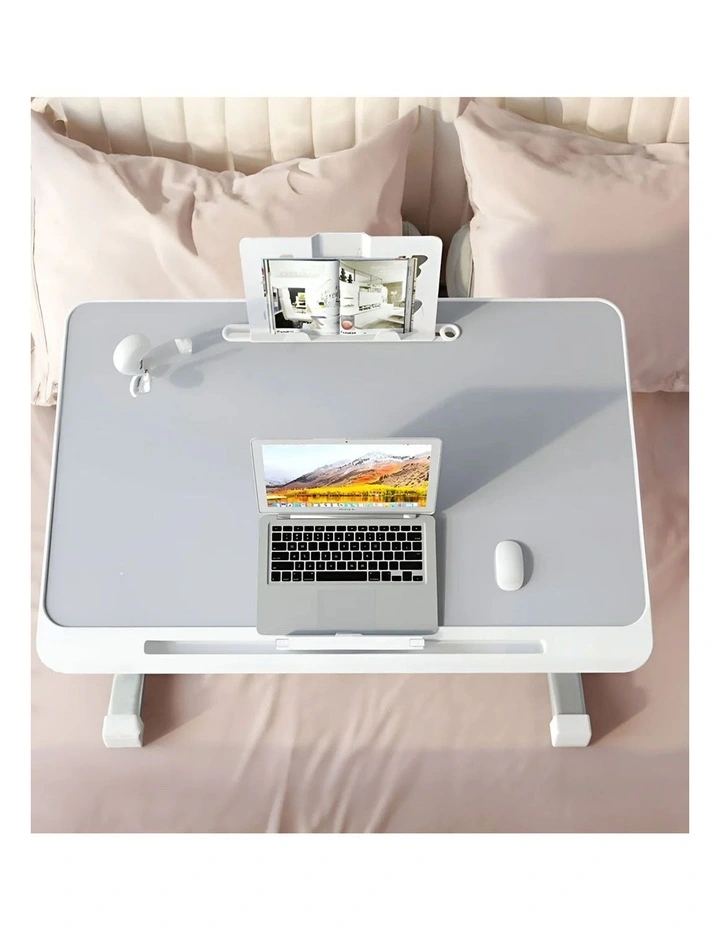 SOGA 2 Pack Foldable Laptop Bed Tables Grey 60 x 40cm image 3