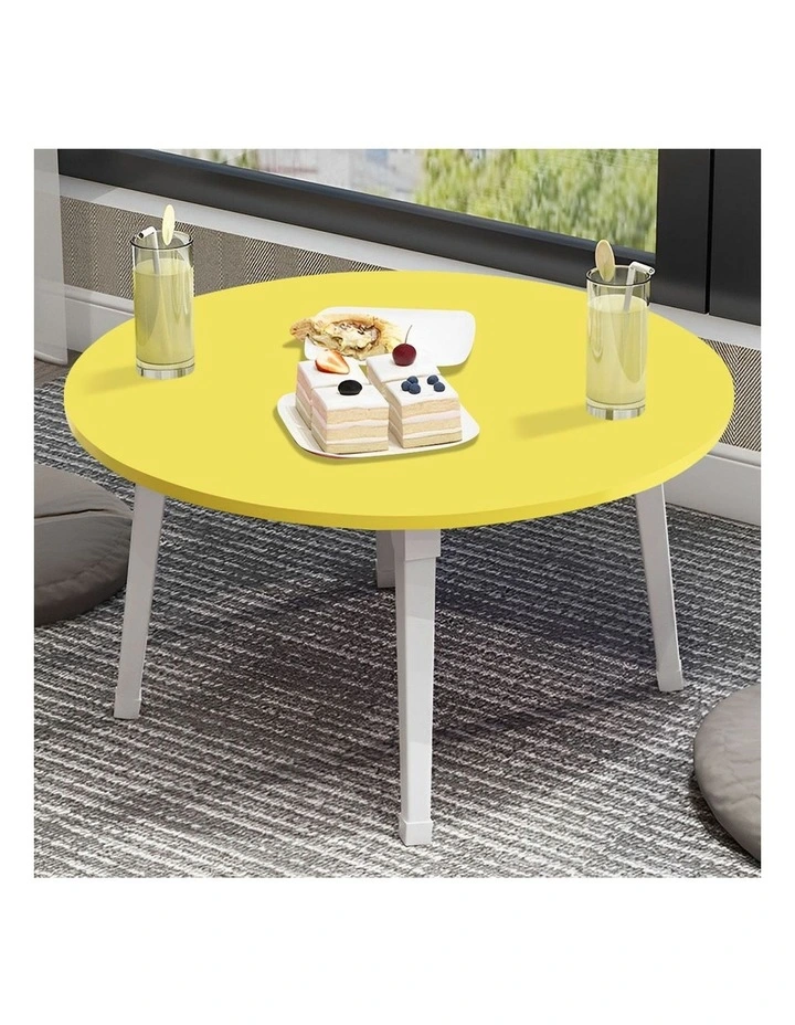 SOGA Small Portable Floor Table Yellow image 2