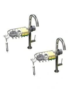 SOGA Sink Caddies 2 Pack 29cm Silver Aluminium