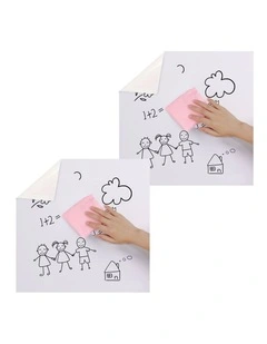 SOGA 2X 45cmx500cm Clear Dry Erase Adhesive Whiteboard Wall Sticker