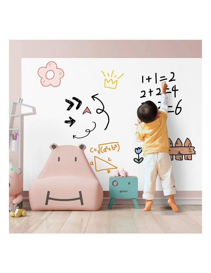 SOGA 2X 45cmx500cm Clear Dry Erase Adhesive Whiteboard Wall Sticker image 2