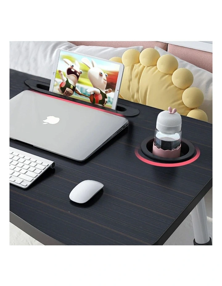 SOGA 2 Pack Foldable Laptop Bed Tables Black image 5