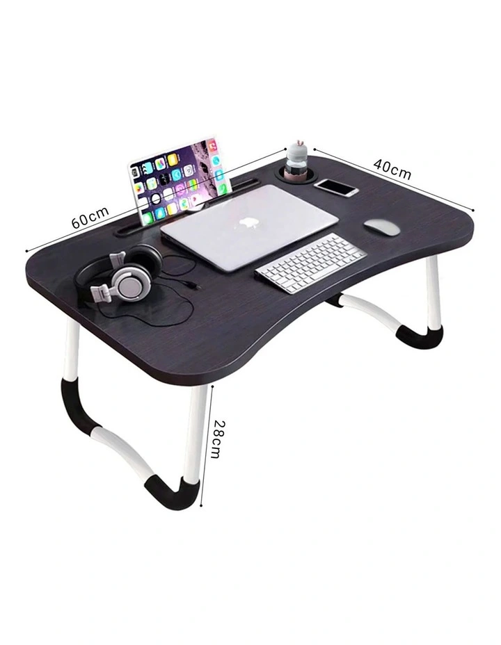 SOGA 2 Pack Foldable Laptop Bed Tables Black image 7